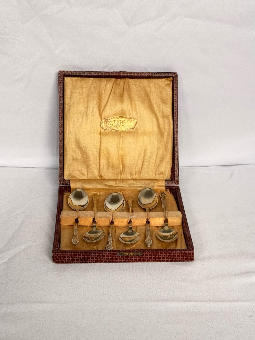 Vintage Boxed Set of 6 English Silver-Plated Teaspoons – EPNS "Finest Finish"
